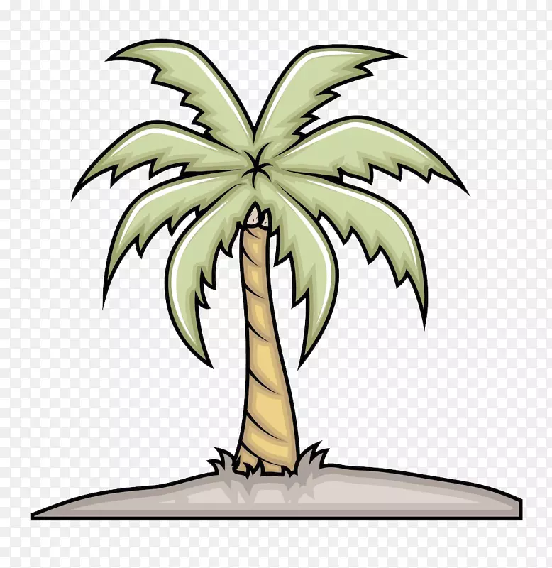 手绘棕榈树