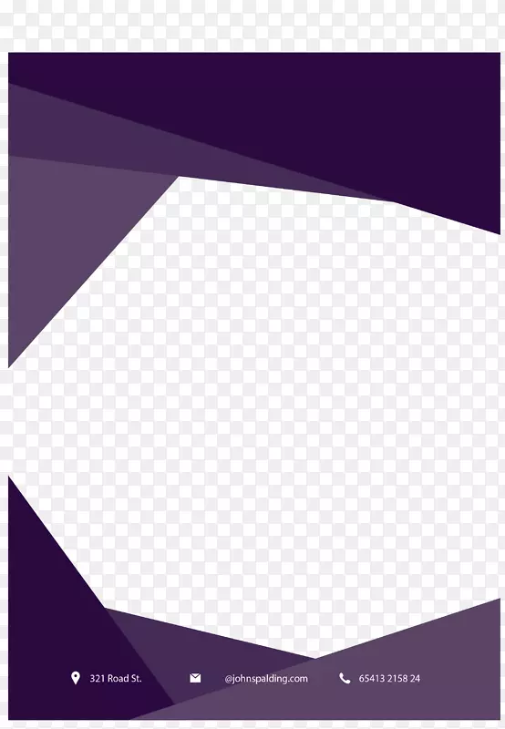 紫纸传单-紫色商务传单边框