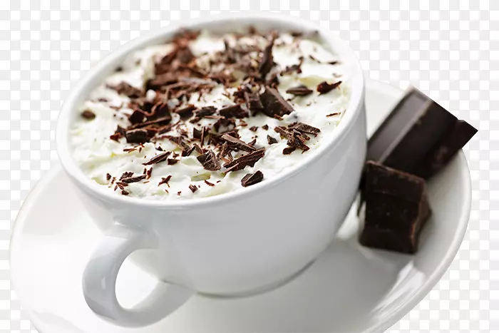 热巧克力奶油咖啡8摩卡牛奶白陶瓷杯热可可巧克力片