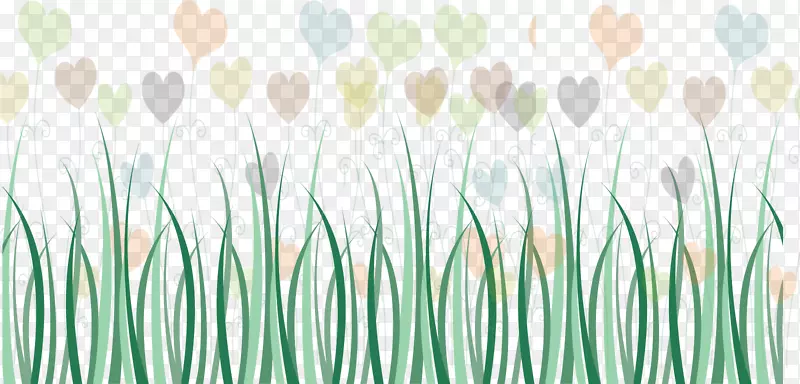 纺织室内设计服务草图案-创意绿草