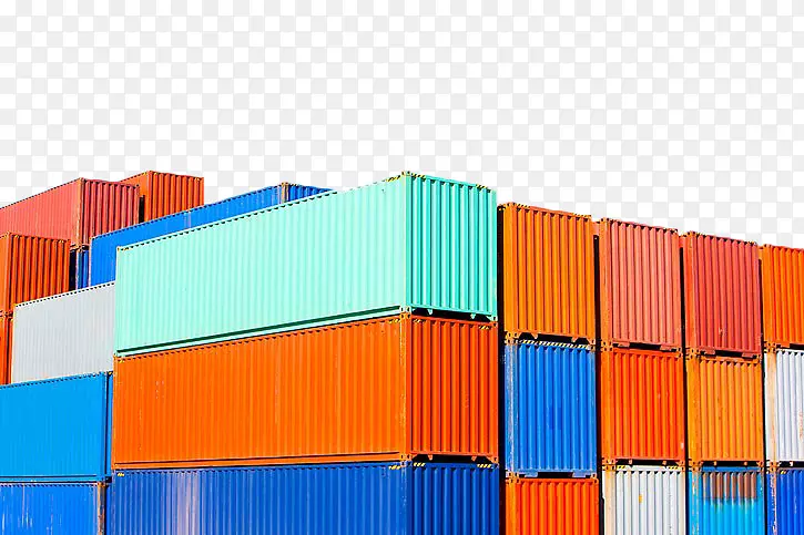 海运集装箱多式联运集装箱港彩色货运集装箱