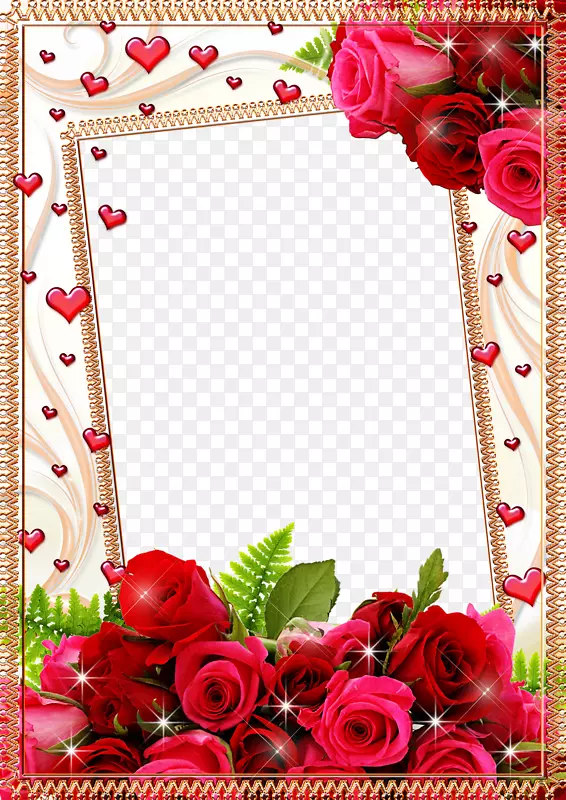 画框花玫瑰-心情框架图片