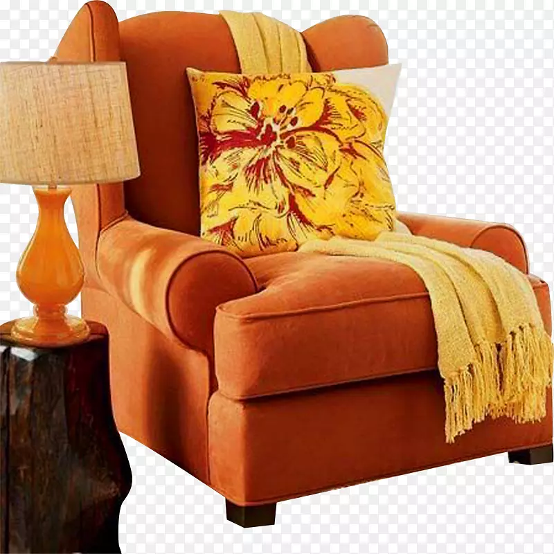 沙发桌椅家具客厅黄色沙发