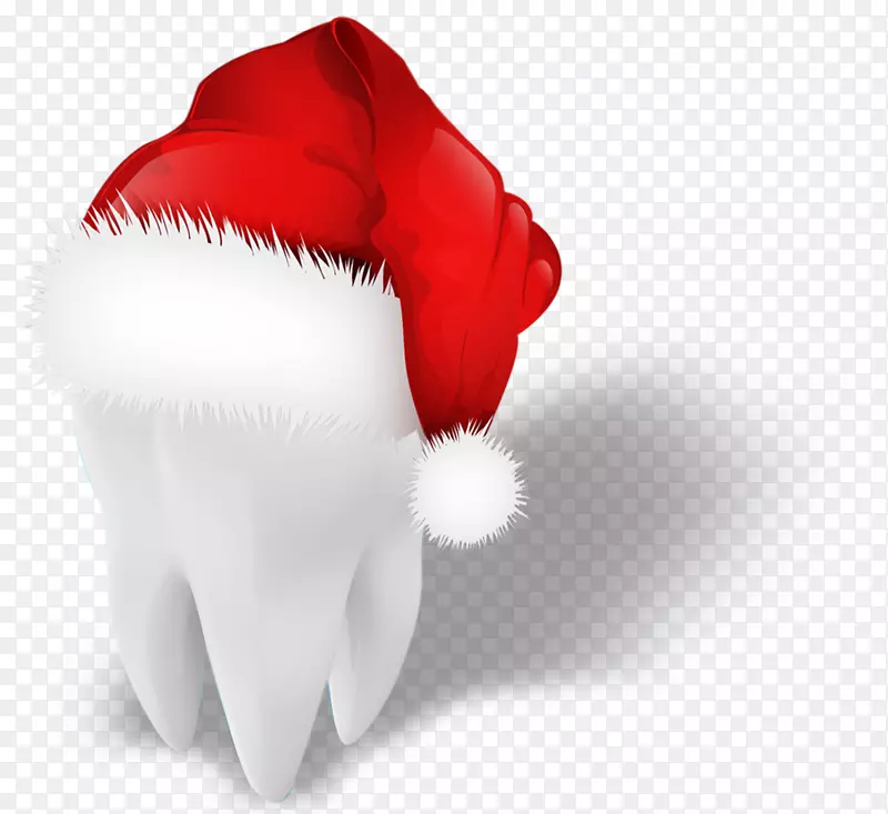 圣诞老人圣诞节如果(我们)-创意帽子牙齿