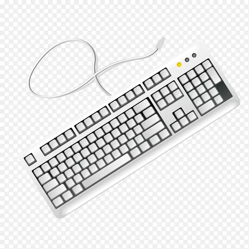 电脑键盘电脑鼠标夹艺术.灰色键盘