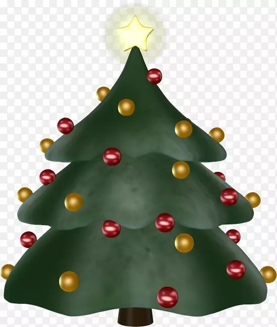 圣诞树冷杉圣诞装饰品-漂亮的圣诞树