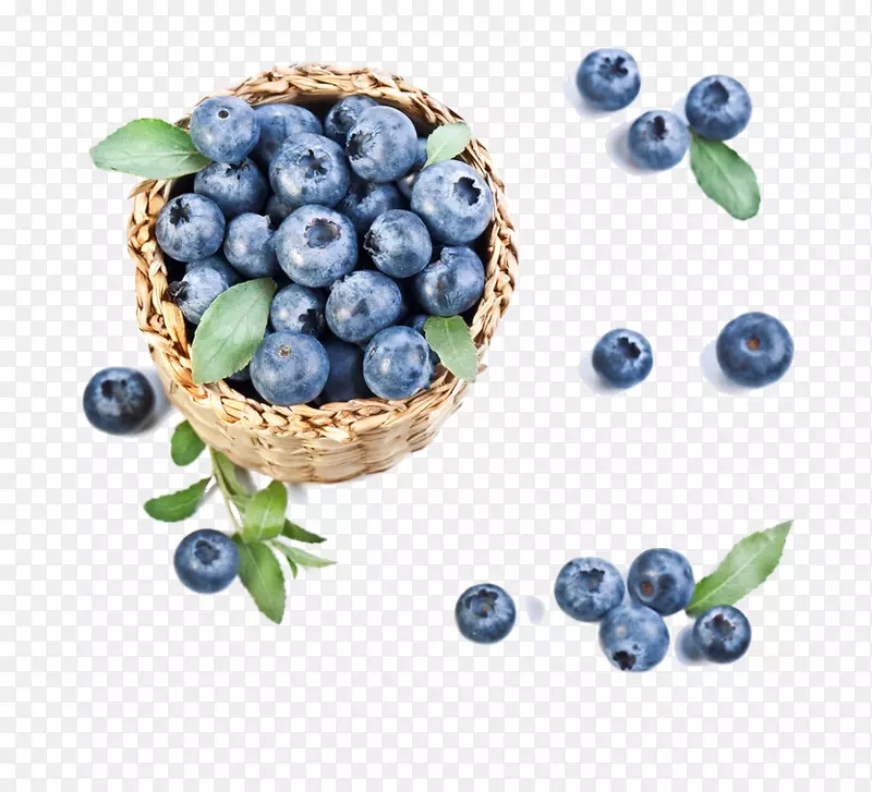 蓝莓派有机食品-一篮子蓝莓