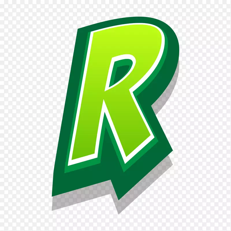 字母h-创意绿色字母r