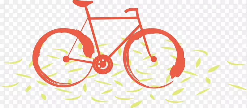 杜拉赛车自行车山地自行车手绘红色自行车