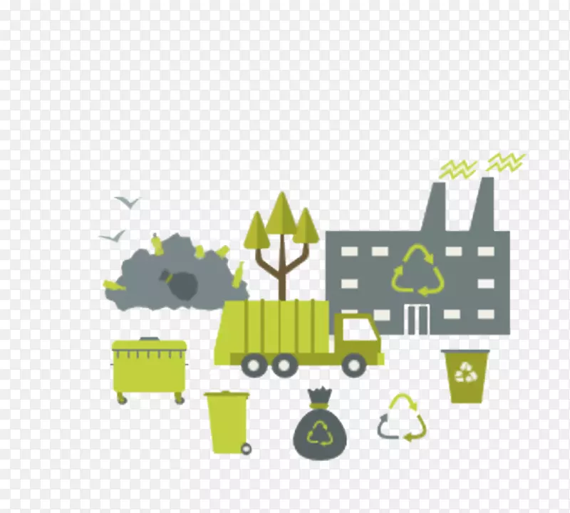 废物管理回收站-回收图例