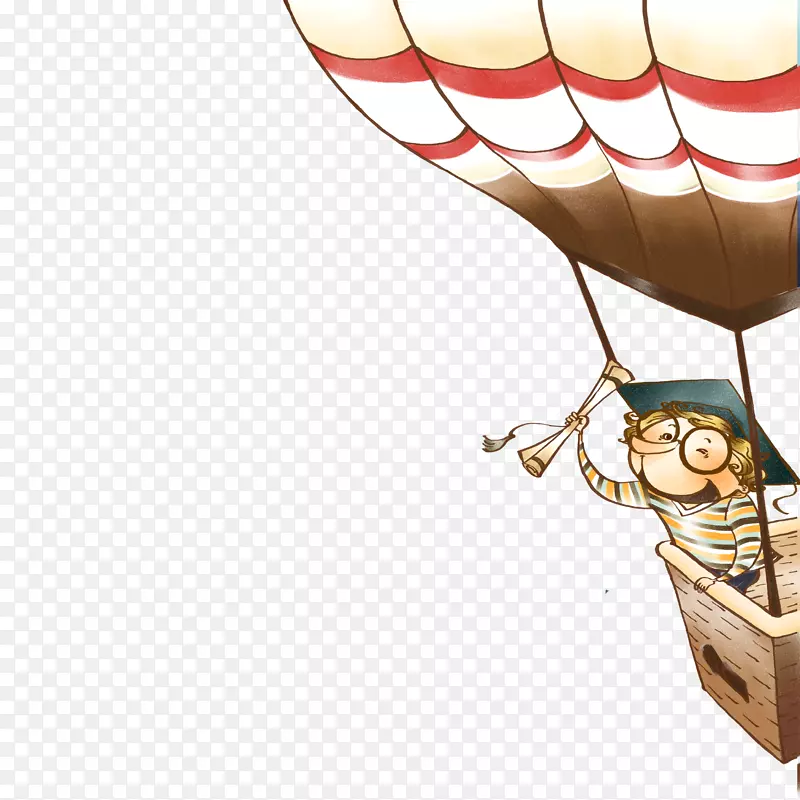 旅行卡通气球插图-氦气球