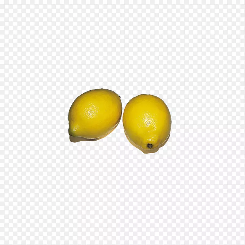 柠檬黄色水果-两个黄色柠檬
