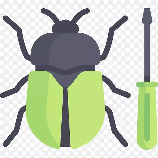 昆虫软件bug可伸缩图形图标-蓝色瓢虫