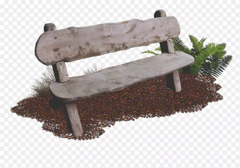 长椅木墙纸凳子草