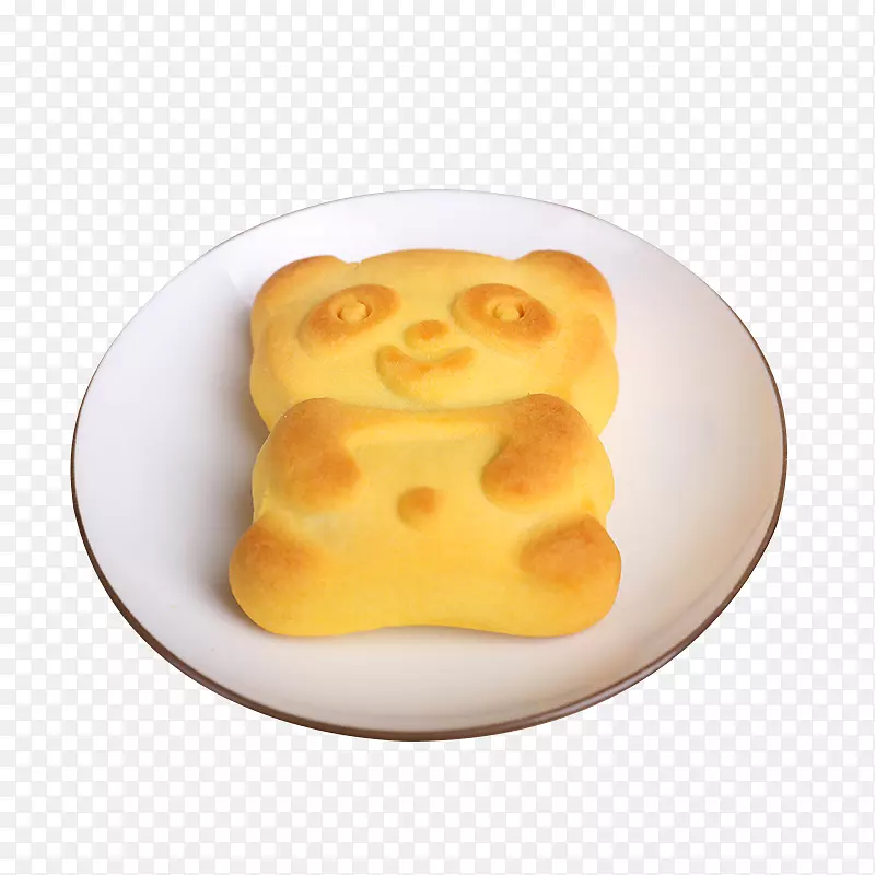 烤面包盘小圆面包-一盘脆熊猫