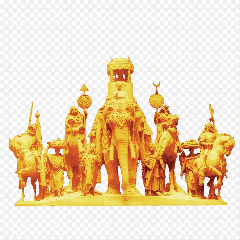 雕塑-黄金战士