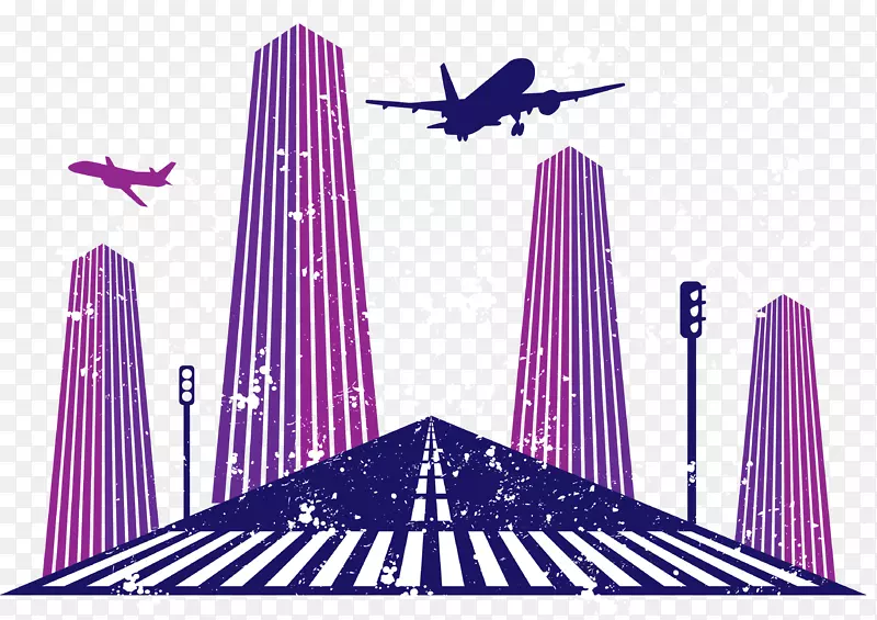 飞机剪贴画-紫城