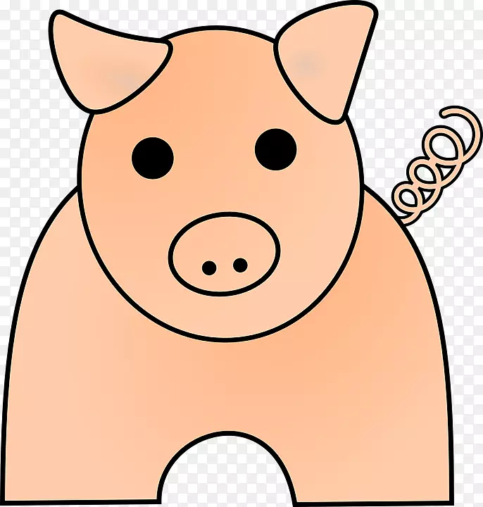 猪猪家猪卡通剪贴画-猪
