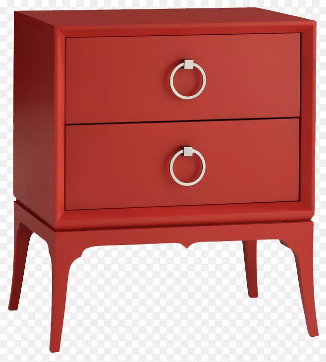 床头柜桌子抽屉家具卧室-红色橱柜