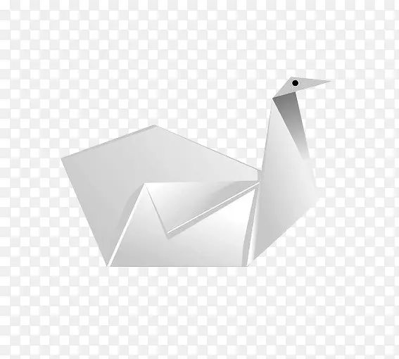 折纸角图案-白天鹅