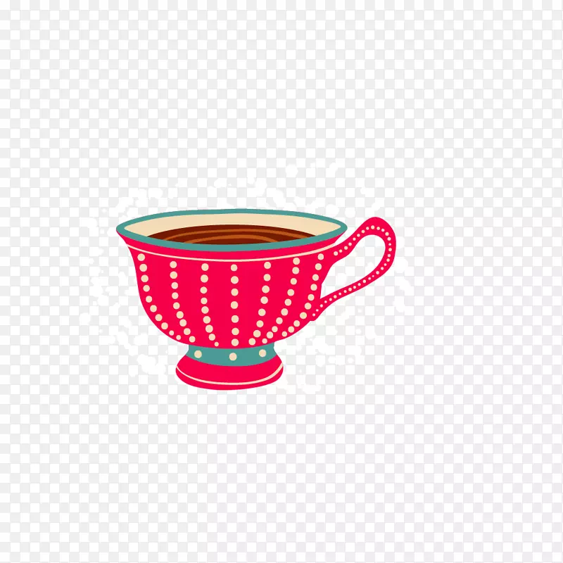 卡布奇诺茶植物奶杯-可爱的杯子，绘画，创意，卡通杯
