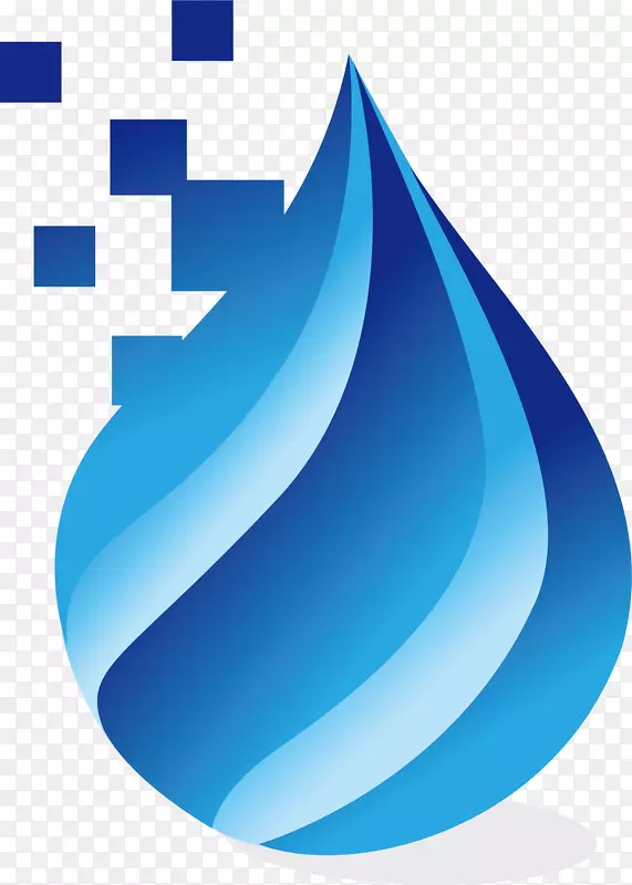 液滴-蓝色抽象水滴