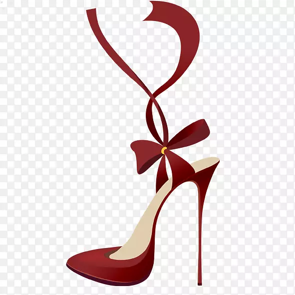 高跟鞋帆布细高跟鞋艺术.红色高跟鞋