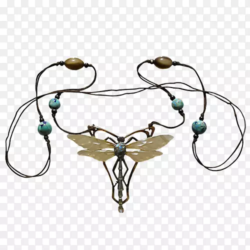 珠宝胸针项链夹艺术.蜻蜓项链材料