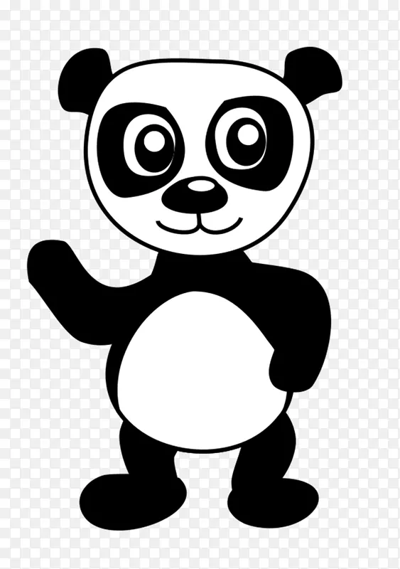 大熊猫熊红熊猫剪贴画-黑白熊猫