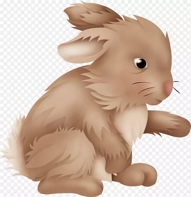 复活节兔子-可爱的棕色兔子