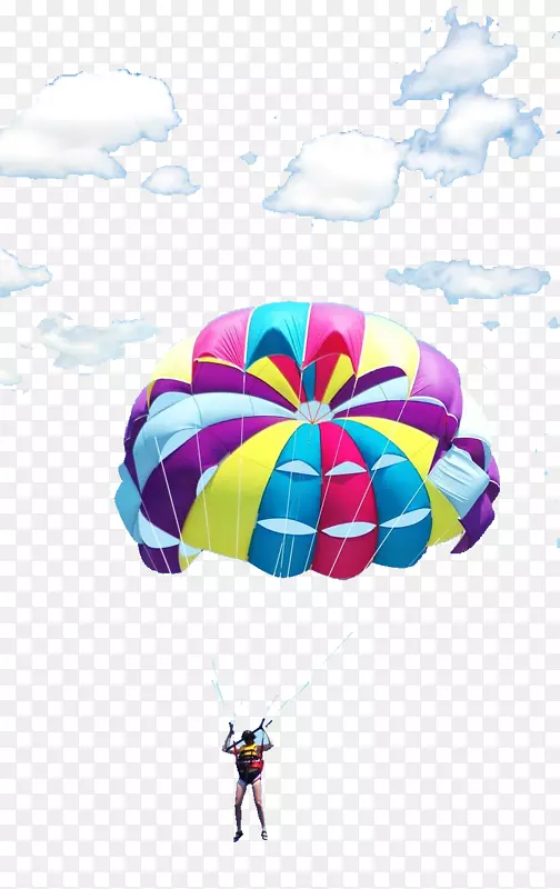 跳伞降落伞极限运动降落伞彩色降落伞