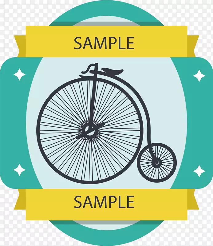 自行车车轮图标-卡通自行车