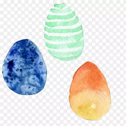 水彩画插画-卵形蛋水彩画图像