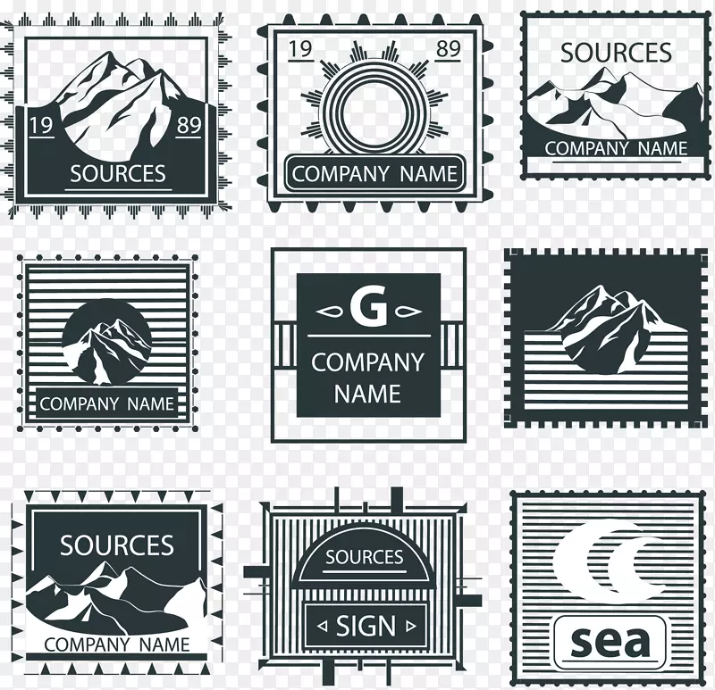 邮票橡胶邮票摄影邮件.邮票公式山区海洋圆形标记