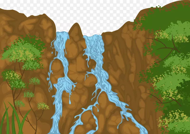 景观瀑布插图-山溪