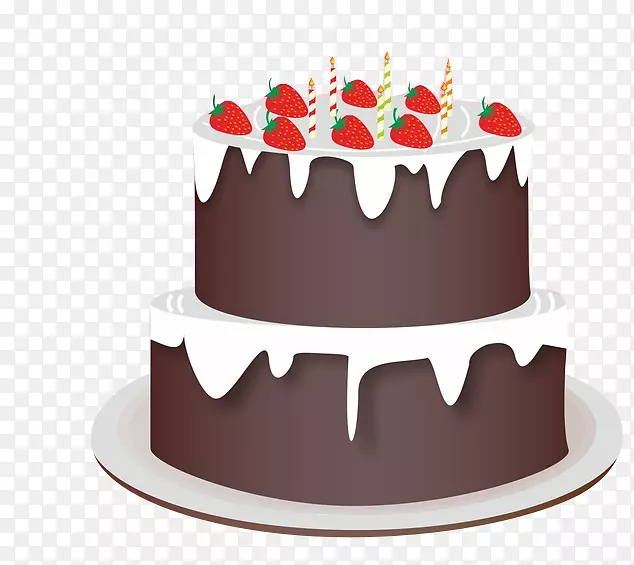 生日蛋糕托巧克力蛋糕巧克力馅饼卡通生日蛋糕