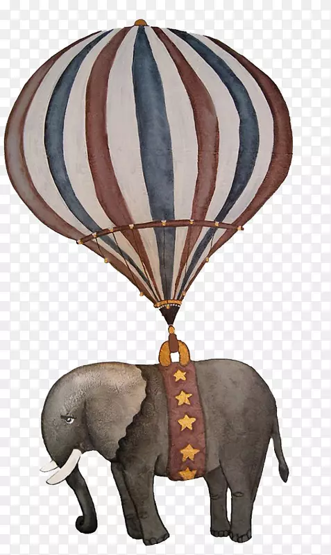 印度象热气球-热气球拉象