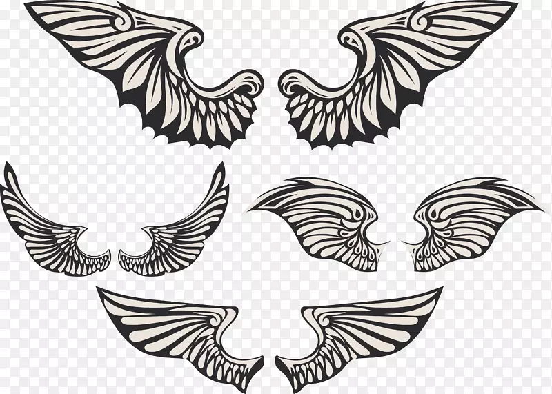 天使翅膀创意羽毛-创意翅膀