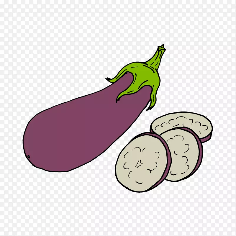 素食烹饪蔬菜配料茄子紫色茄子