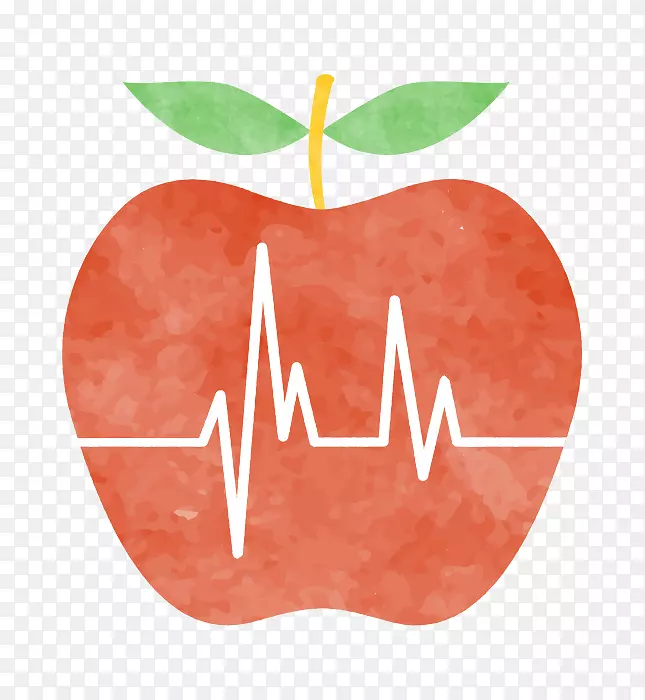 保健药物食用营养.苹果心电图