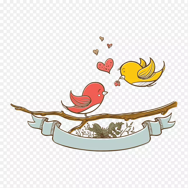 婴儿淋浴婴儿-爱鸟插图