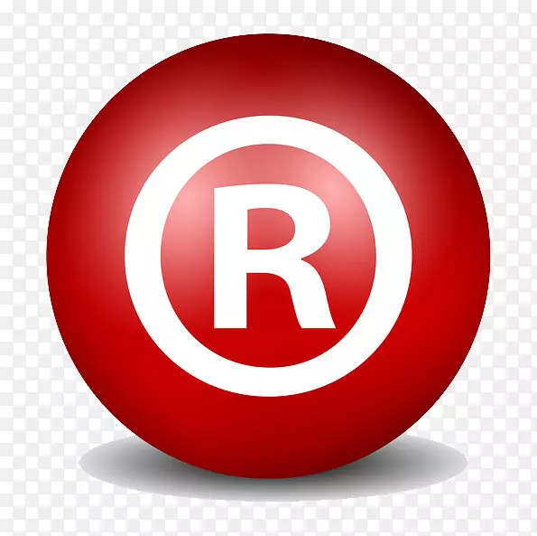 注册商标标志专利知识产权版权-r字英文圆圈图标