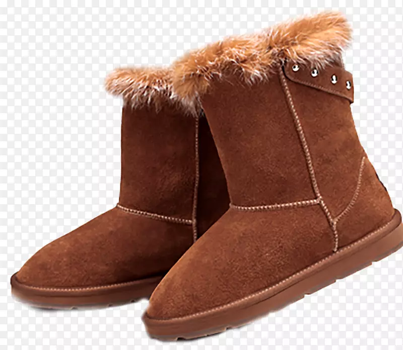 雪靴棕色下载-带棕色天鹅绒靴