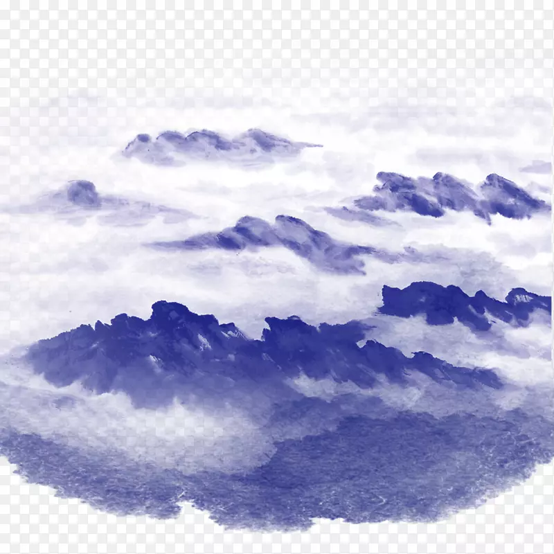 薄雾群山