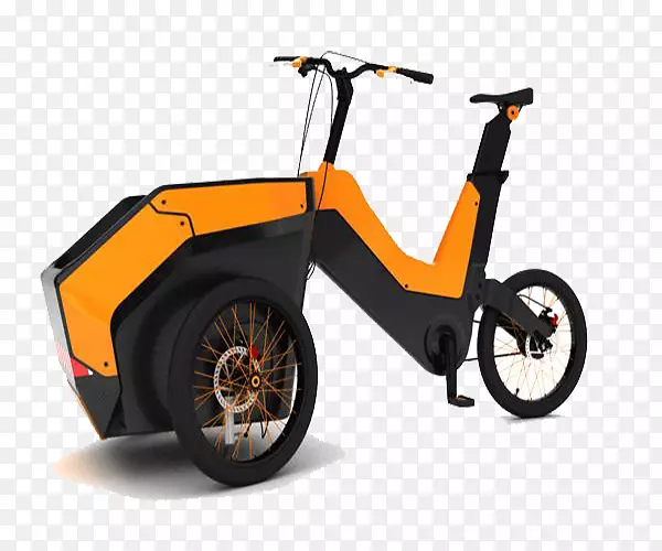 自行车车轮车三轮车-橙色未来自行车