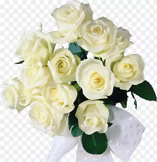 花束玫瑰婚礼-白色玫瑰花束