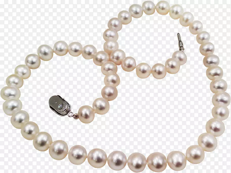 珍珠材质项链珠身穿孔珠宝首饰