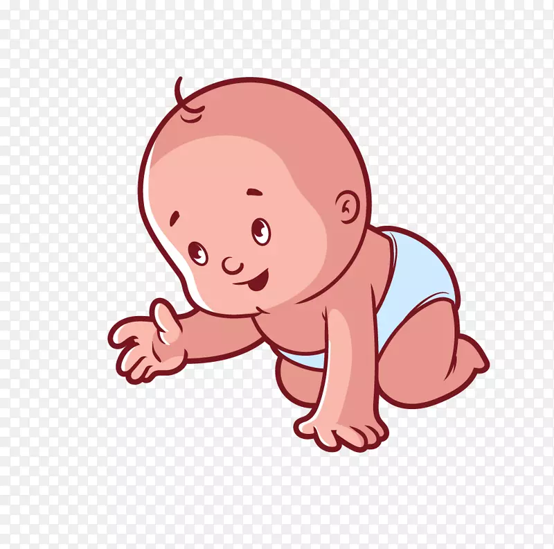 婴儿纸尿裤卡通儿童剪贴画-可爱的婴儿