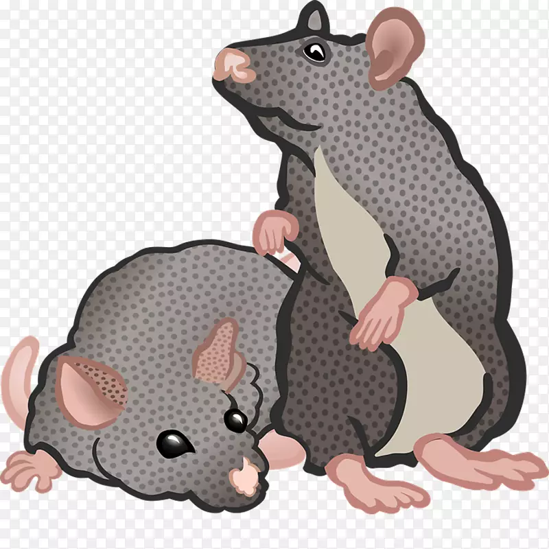 电脑鼠黑鼠夹艺术-无花果老鼠家庭