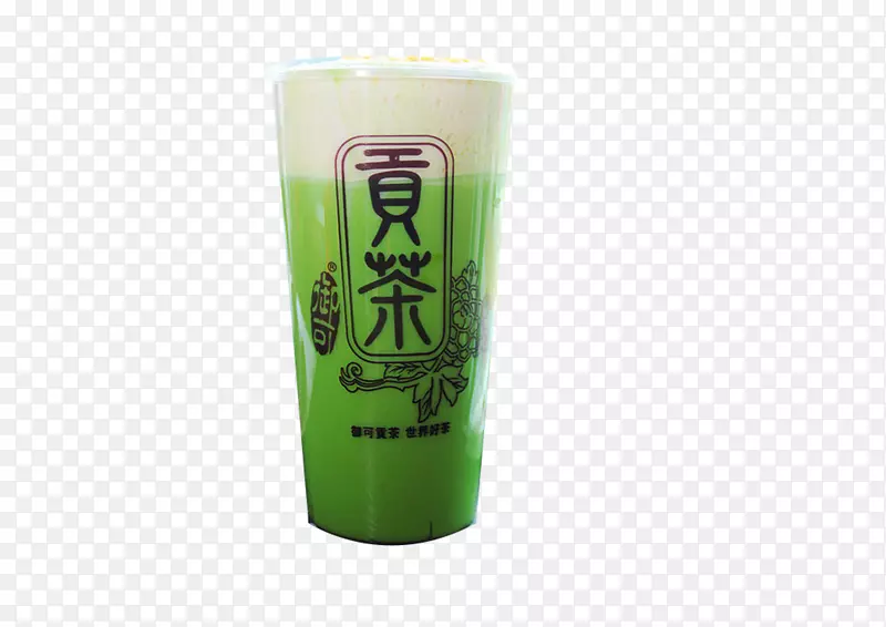 绿桌-玻璃杯-绿茶汁